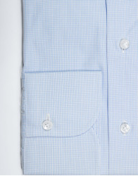 Patrick Hellmann Collection Light Blue Shirt With Small Check Pattern thumbnail 1